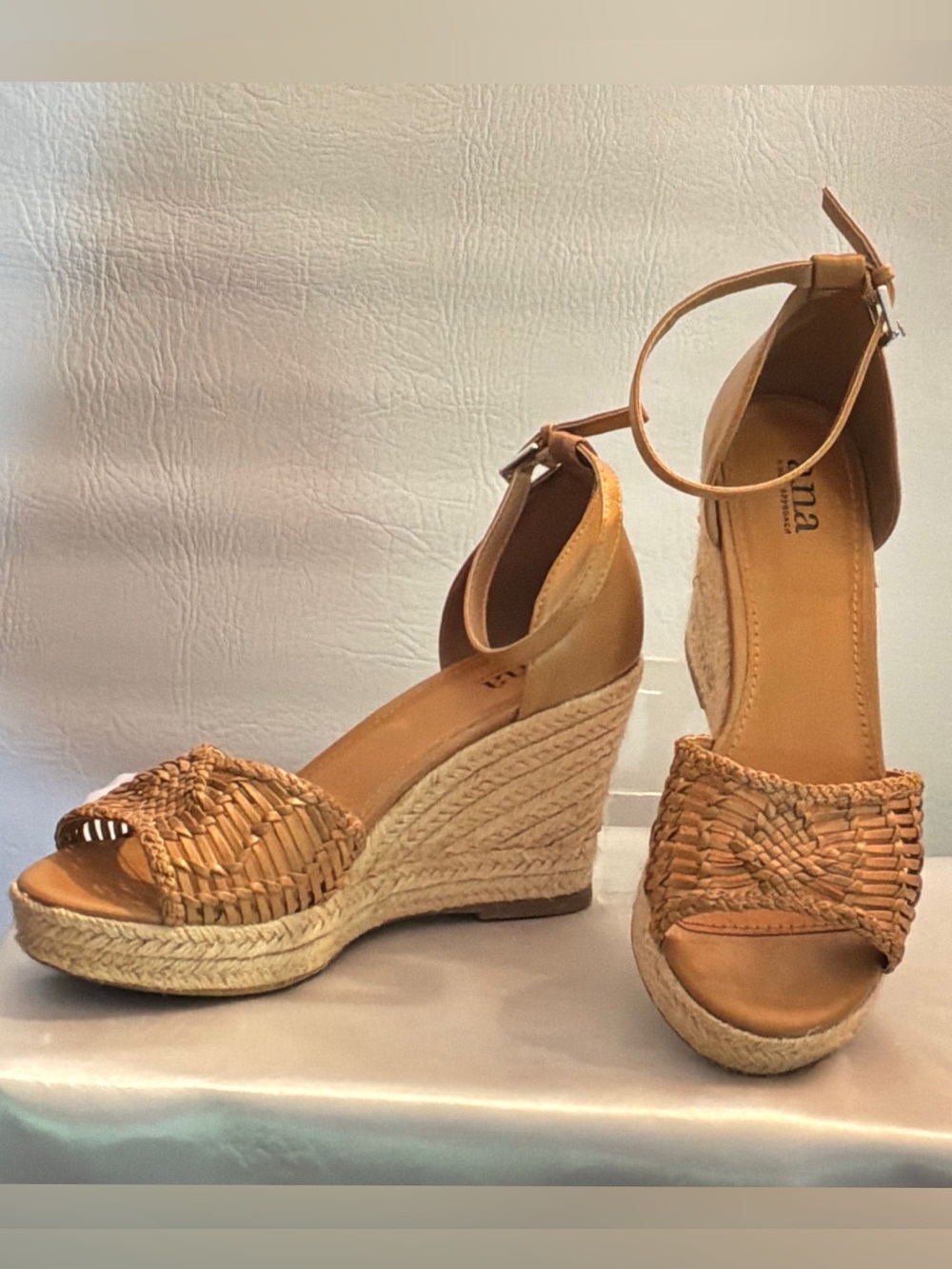 🌙✨a.n.a Woven Espadrille Wedge Sandal - Tan